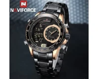 Navi Force NF9199 Rose Gold Black Genuine Watch