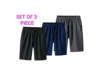 Summer Plain 3 Zipped Pocket Shorts Set of 3
