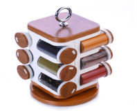 12-Jar Revolving Spice Rack Masala Box