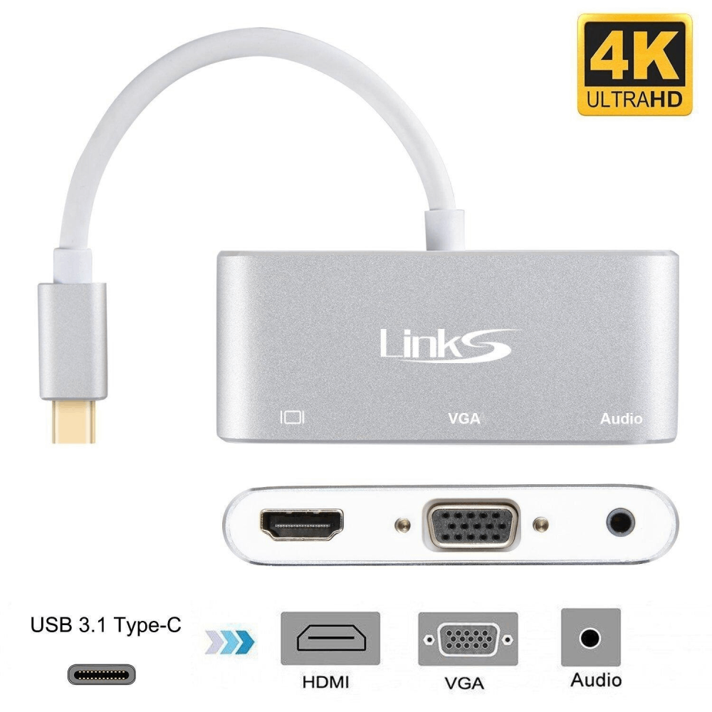 Type C To 1080P Vga 4K Hdmi For Macbook Pro 2017