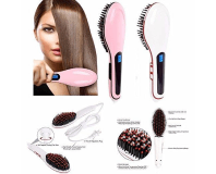 Brush Styled Hair Straightener-Pink