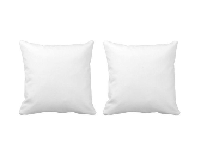 Set Of 2Pcs Plain Fiber Cushion-White