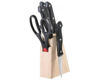 7-Piece Kitchen Knife Set With Wooden Block Stand