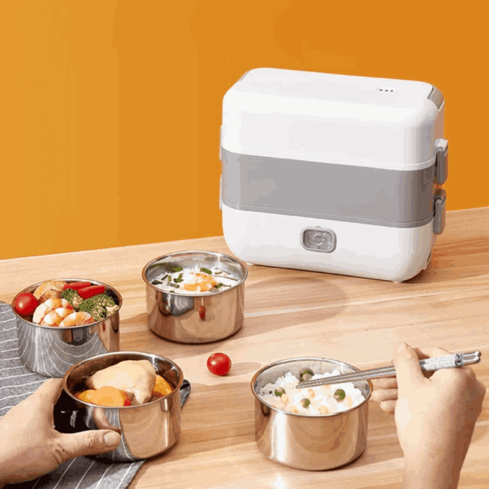 Cooking Lunch Box with 2 Layer Thermal Heating