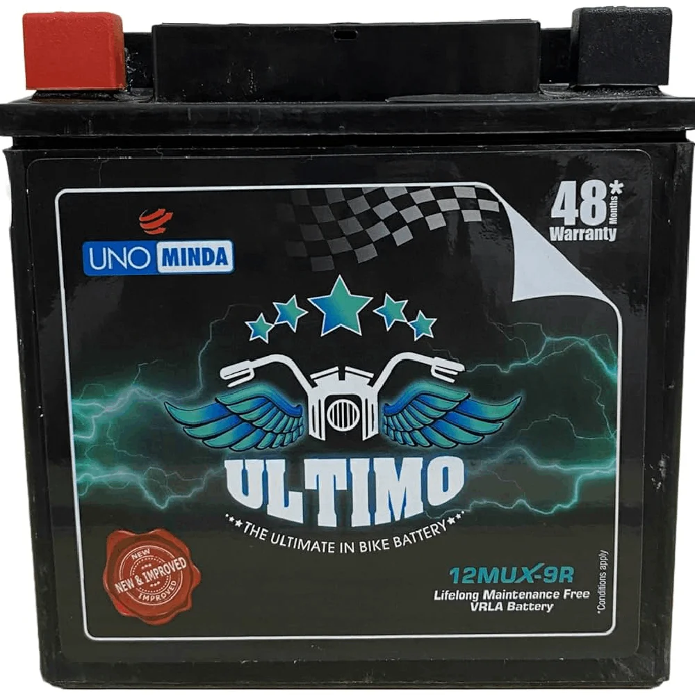 MUX-9R Ultimo 9 Amps Battery for 2 Wheelers, Black
