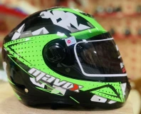 Mavox full helmet for motor bike Green Color