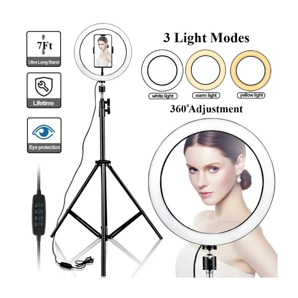 33 cm Ring Light With 7 FT Stand
