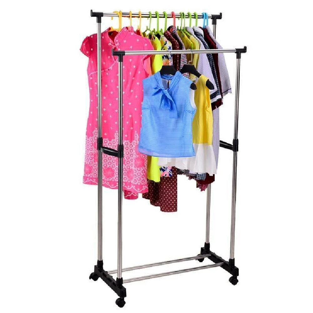 Adjustable Portable Clothes Garment Rack Hanger