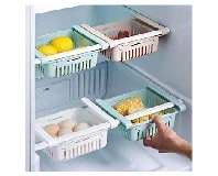 Adjustable Fridge Storage Basket 4 pack