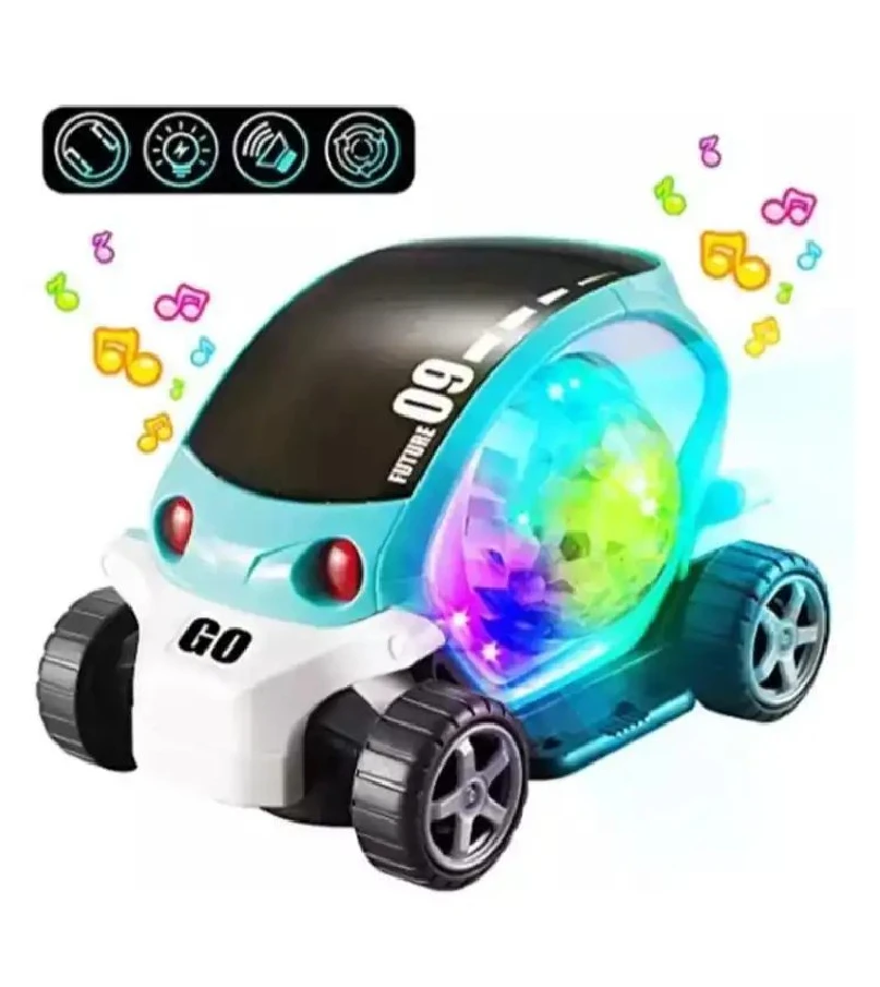 3D Light Toy Car Colorful Music Cartoon