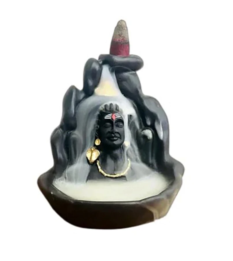 Adiyogi Shiva Smoke Fountain with Incense Burner