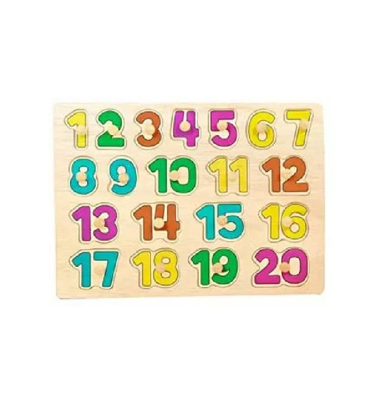 Multicolored Wooden Numbers Learning Board