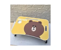 Brown Cartoon Character Foldable Lazy Bed Desk