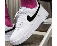 Nike Air Force 1 White Black Sneaker Shoes For Men