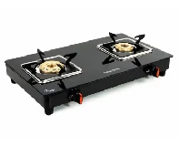 2 Burner Automatic Instacook Glass Top Gas Stove