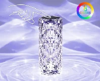 Crystal Table Lamp With 8 Rgb Color Remote Control
