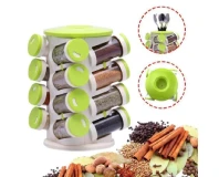 16 In 1 Rotating Spice Rack Set of 16 Jars