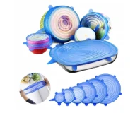 Reusable Stretch Silicon Lids Cover 6pcs