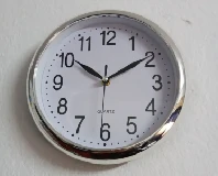 Classic Quartz Metal Round Wall Clock 8 Inch