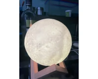 Moon Lamp with Wooden Base
