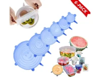 Silicone Food Cover Stretch Lids 6 Pcs Set