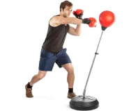 Height Adjustable Punching Bag With Stand & Gloves