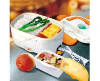 2 in 1 Portable Steel Electric Tiffin Lunch Box