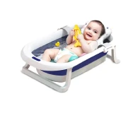 Newborn Baby Foldable Bathtub with Soft Bath Mat