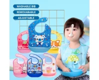 Silicon Bib Adjustable Washable Waterproof for Kid