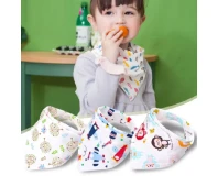 Baby Cotton Double Sides Absorbent Bandana 3pcs