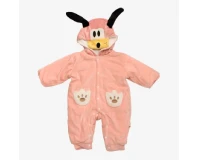 Light Pink Color Animal Design Baby Romper