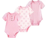 Baby Bodysuit Short Sleeve for Boys and Girls 3pcs