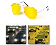 Yellow Night Vision Anti Glare Men Driving Glasses
