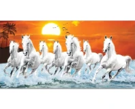 Seven Running Horse Photo Frame Canvas