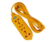 Yellow Multiplug Extension Cord With 3M Wire
