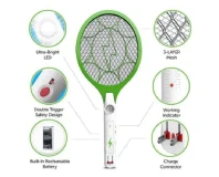 Rechargeable Mosquito Killer Bat With Led Torch