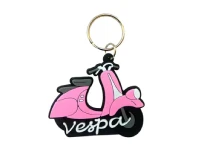 Vespa Scooter Double Sided Pink Keychain