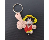 Double Sided Rubber Luffy Keyring
