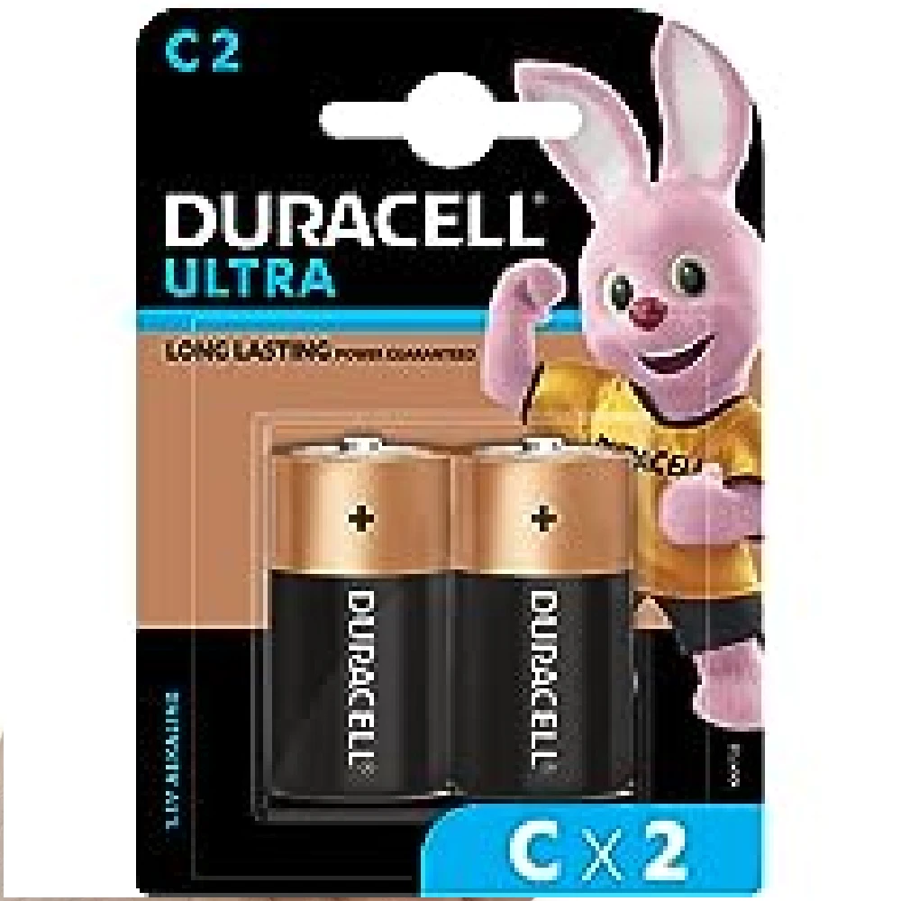 Duracell Ultra Alkaline 9V Battery, 2 Pcs