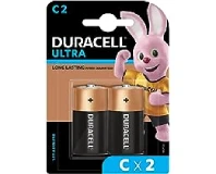 Duracell Ultra Alkaline C Battery Set of 2 Pcs