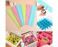 Adjustable Plastic Drawer Divider Organizers 4 Pcs