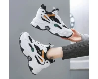Luxurious Women Lace Up Thick Sole Casual Sneakers