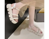 Crystal Strap Non-Slip Wedge Ankle Buckle Sandal