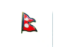 Nepal Flag Lable Pin Badge