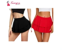 Fancyra Combo Set of Women Pleated Mini Skirt 2 Pc