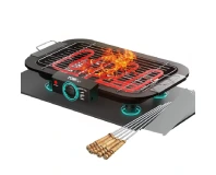 Electric Barbeque Grill and Toaster with BBQ Stick