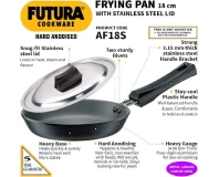 Futura Hard Anodized Frying Pan with Lid 22 Cm