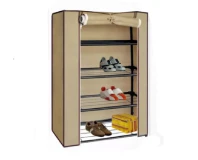 Folding Metal Frame Shoe Rack with 4 Layers