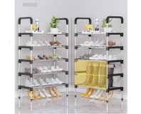 Stainless Steel Foldable Shoe Rack with 5 Layers