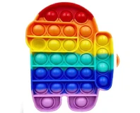 Minion Shape Squishy Colorful Bubble Push Toys